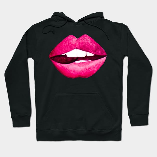 Watercolor Lips Hoodie by jillcook